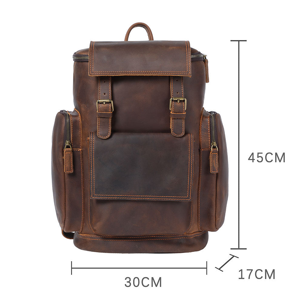 Charles - Men’s Leather Laptop Backpack