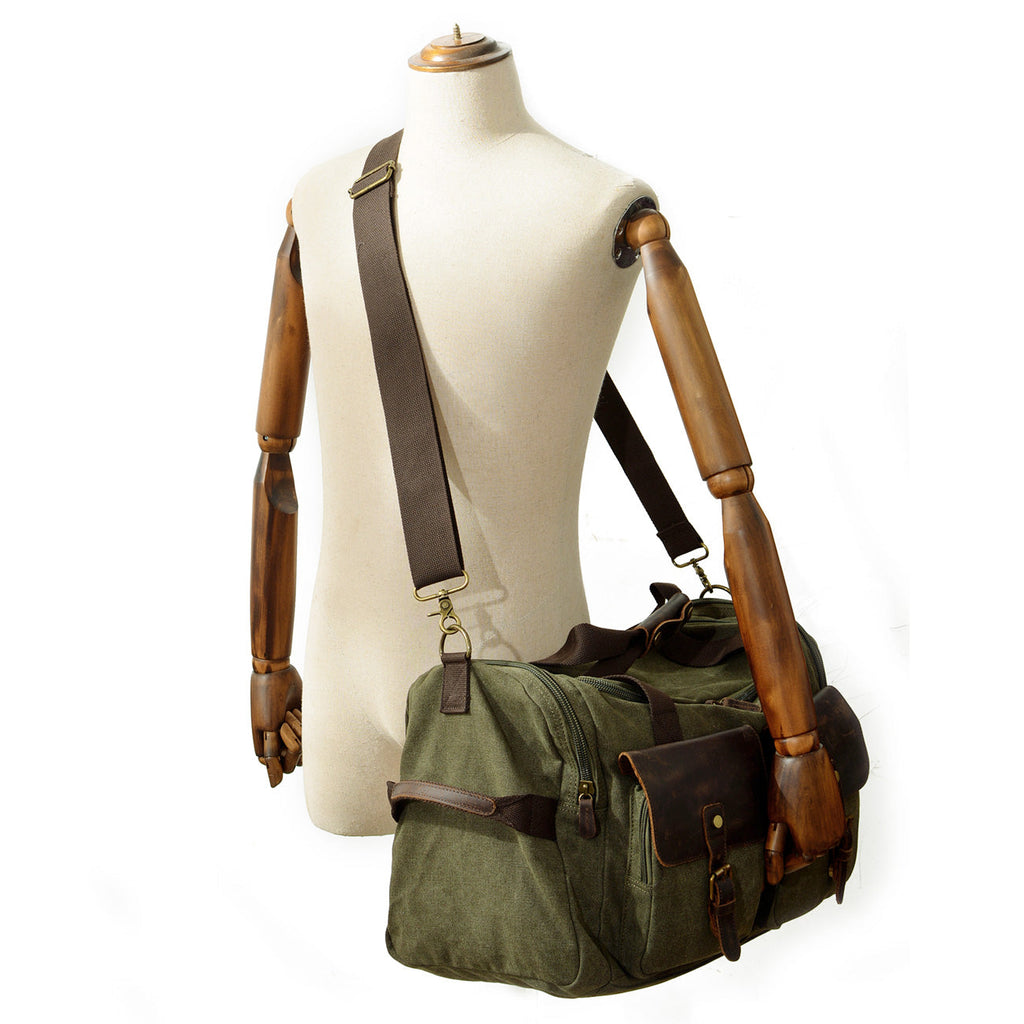 David - Mens Canvas Leather Duffle Bags